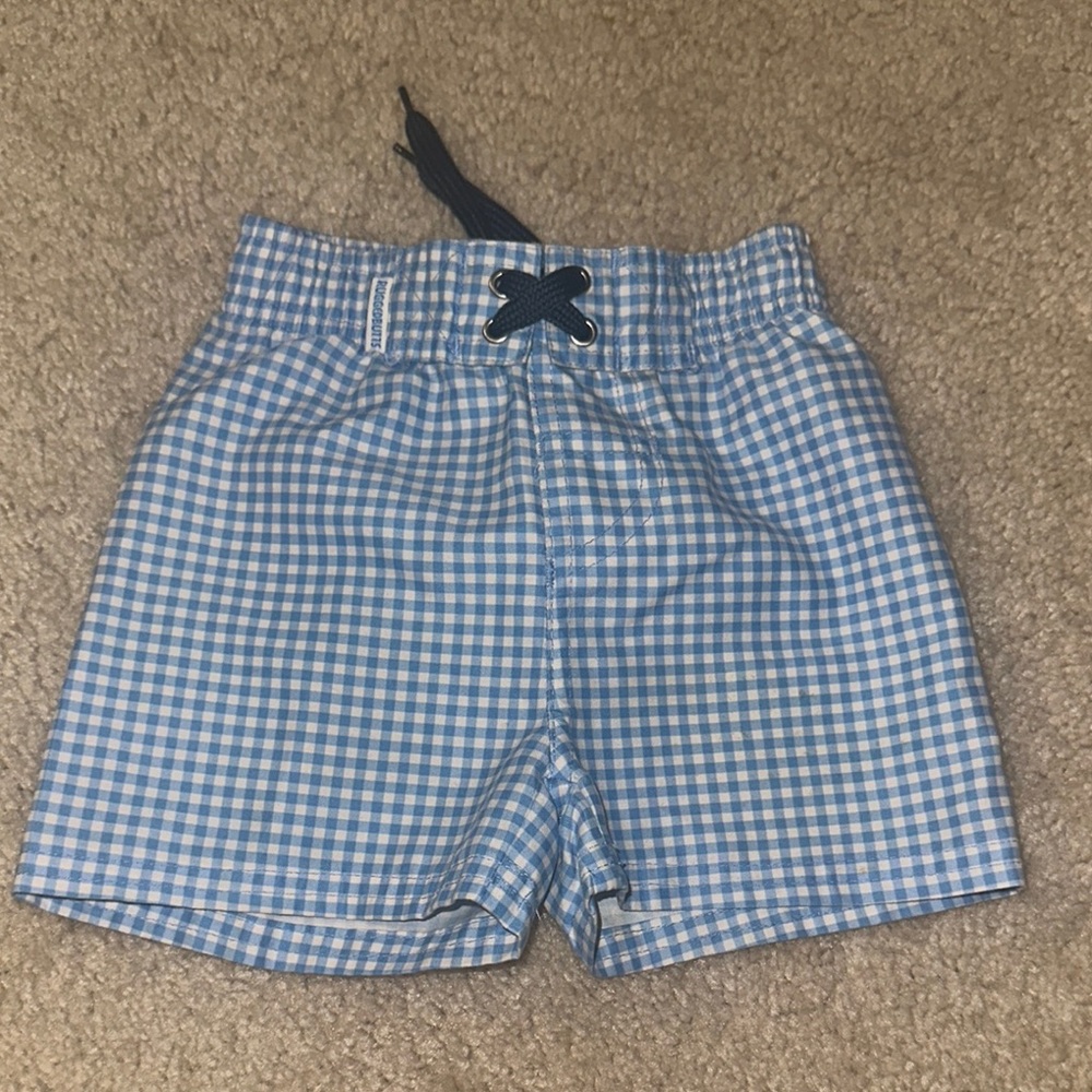 Blue Gingham Kids Shorts